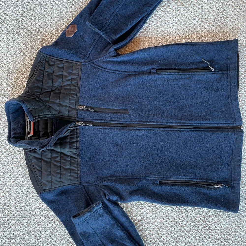 Free Country Blue and Black Quilted Jacket